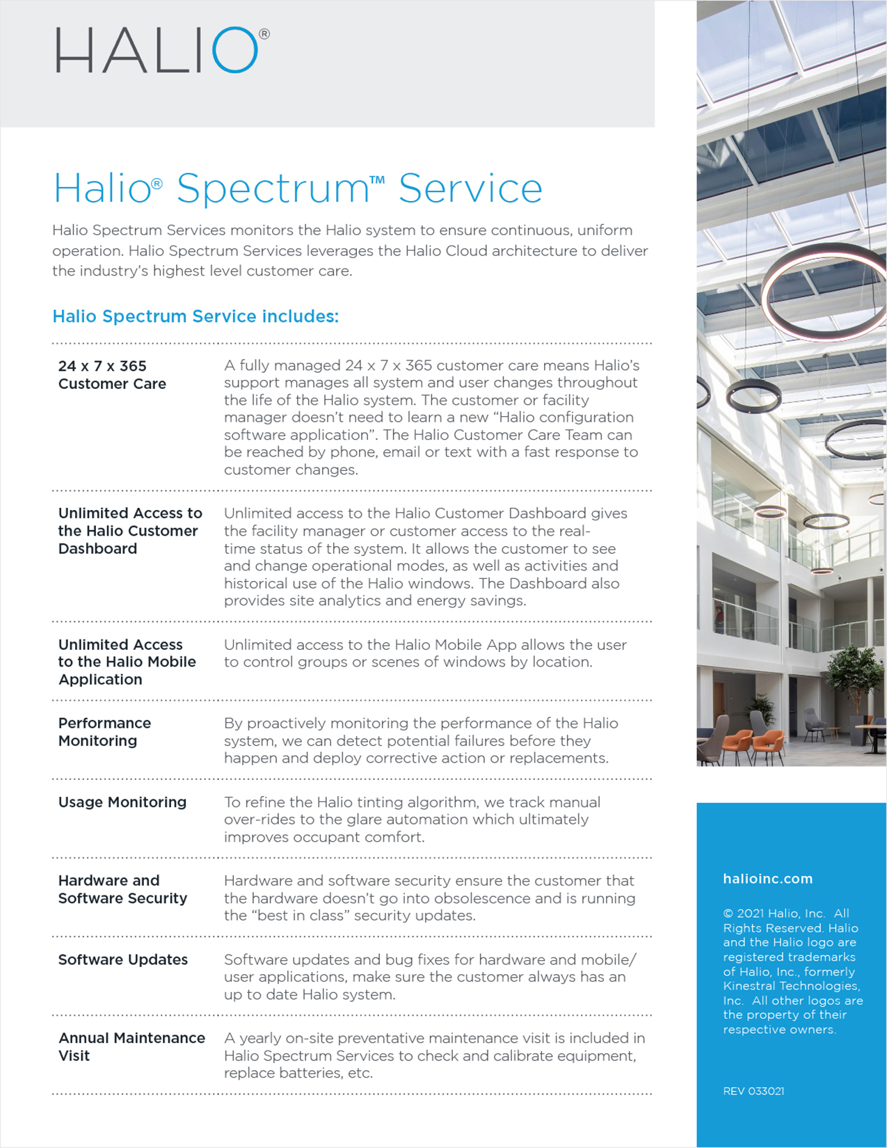 HALIO Spectrum™ Service